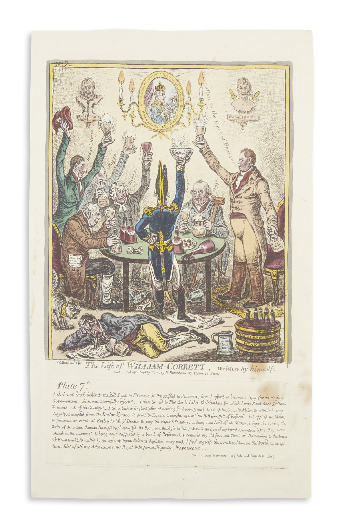 (SATIRE.) Gillray, James. The Life of William Cobbett,__Written by Himself.